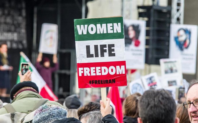 Archivo - Protestas contra las autoridades iraníes en Alemania 