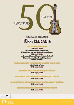 El Festival Flamenco 'Torre del Cante' conmemora su medio siglo de historia con un programa especial.