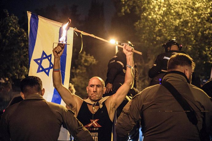 Manifestación por los rehenes de Gaza en Jerusalén