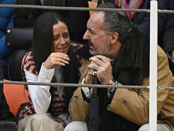 Jaime de Marichalar y Victoria Federica en la corrida de José María Manzanares, Roca Rey y Fernando Adrián en la Feria del Milagro de Illescas a 09 de Marzo de 2024 en Illescas (España).