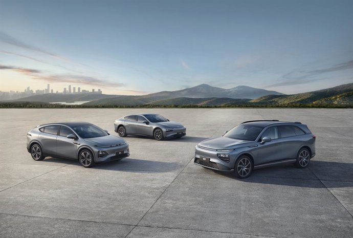 El G6, el G9 y el P7 de Xpeng, que a lo largo de este año llegarán al mercado español de la mano de Salvador Caetano.