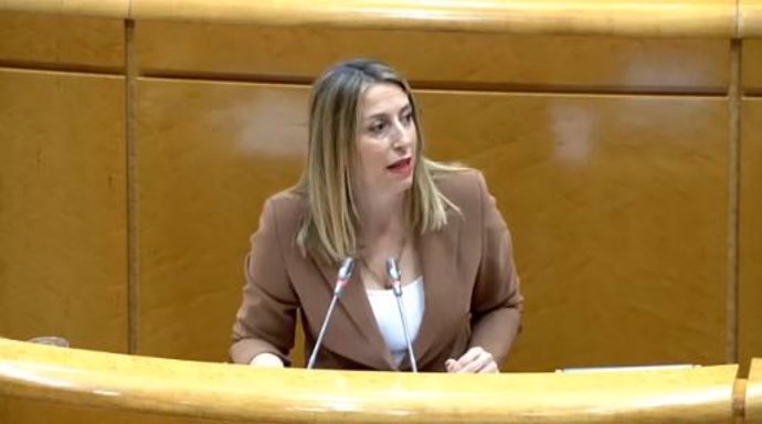 La presidenta de la Junta de Extremadura, María Guardiola, interviene en la Comisión General de Comunidades Autónomas del Senado