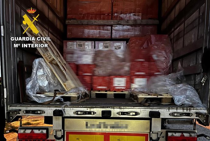 Camión del que se sustrajeron 3.200 litros de aceite de motor de altas prestaciones.