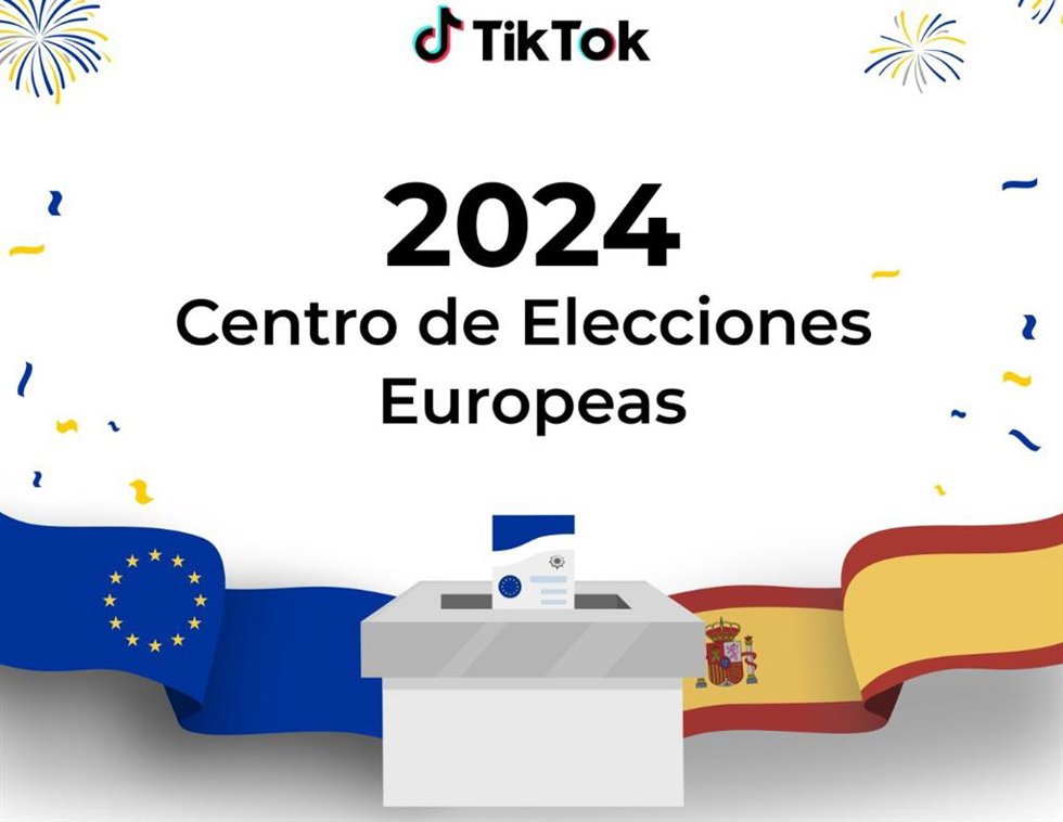 Nuevo Centro de Informaicón Electoral de TikTok en España para las elecciones europeas.