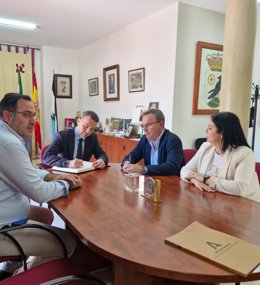 Javier Millán en el Ayuntamiento de El Cuervo