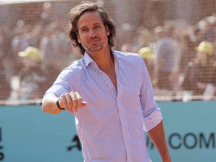 Feliciano Lopez during the presentation of Mutua Madrid Open 2024 at Plaza Mayor