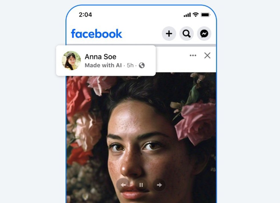 Imagen publicada en Facebook etiquetada como generada por IA