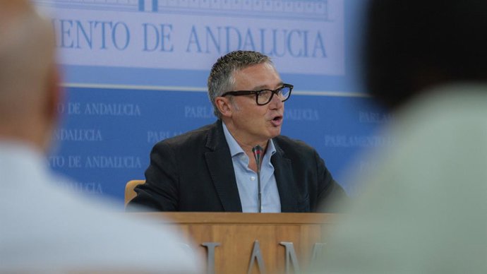 El portavoz del grupo Vox en el Parlamento andaluz, Manuel Gavira, en una foto de archivo.