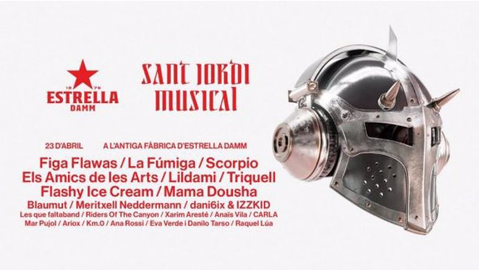 Cartel de la nueva edición del Sant Jordi Musical de Estrella Damm