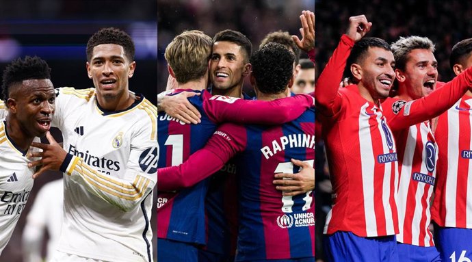 Real Madrid, FC Barcelona y Atlético de Madrid