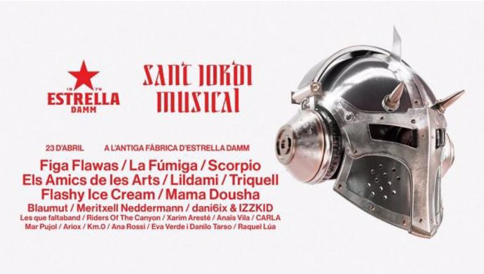 Cartell de la nova edició del Sant Jordi Musical d'Estel Damm