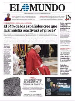 Portada de El Mundo del 29 de marzo de 2024