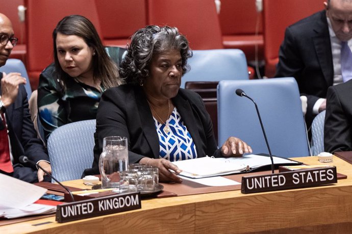 March 18, 2024, New York, New York, United States: U. S. Ambassador Linda Thomas-Greenfield attends Security Council meeting on nuclear disarmament and non-proliferation at UN Headquarters in New York. Japan is the President of Security Council for the mo