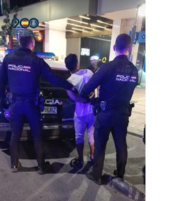 Detenido del presunto autor quema contenedores Murcia