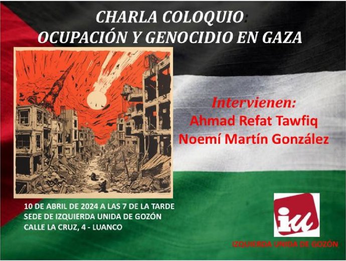 Charla sobre la ocupación en Gaza.