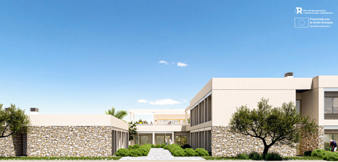 Imagen del proyecto de la residencia para personas mayores de Sant Lloren, de la que el Govern ha sacado la licitación para su construcción por un importe de 6,8 millones de euros.