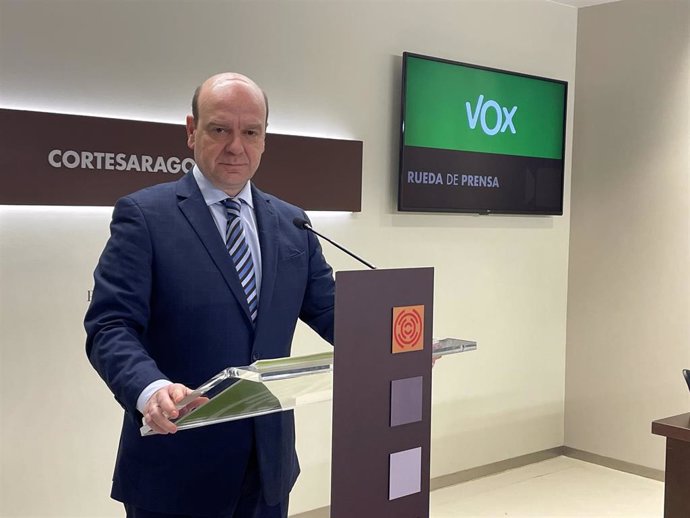 Santiago Morón, portavoz de VOX en las Cortes de Aragón