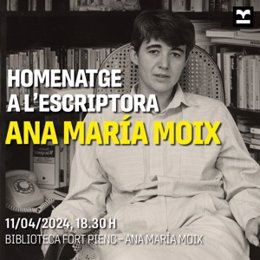 Cartell promocional de l'acte d'homenatge a Ana María Moix