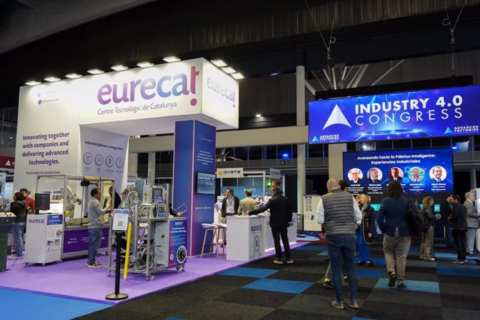 Estand de Eurecat en el Advanced Factories, que se celebra hasta el jueves en el recinto Gran Via de Fira de Barcelona