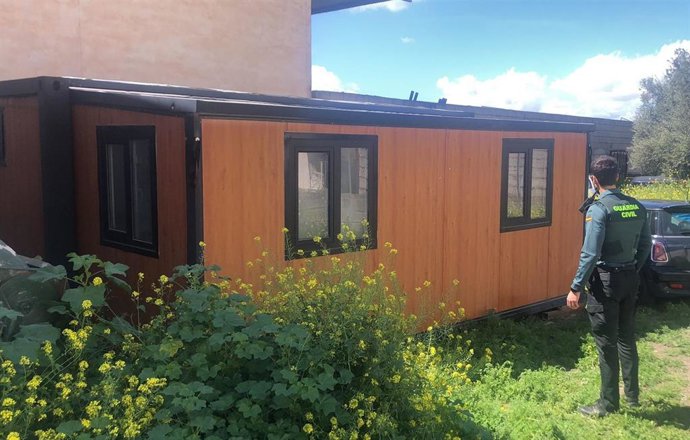 Casa prefabricada recuperada por la Guardia Civil