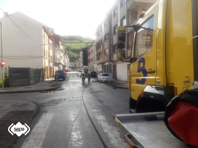 Fuga de gas en Pola de Laviana