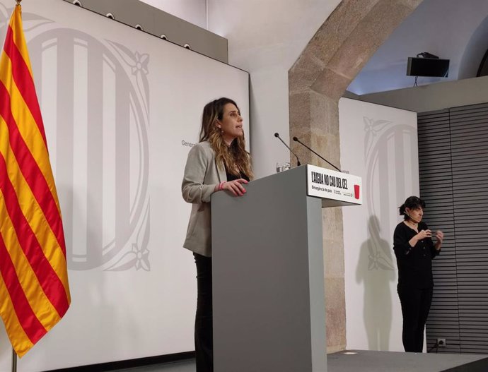 La portavoz del Govern, Patrícia Plaja, en rueda de prensa