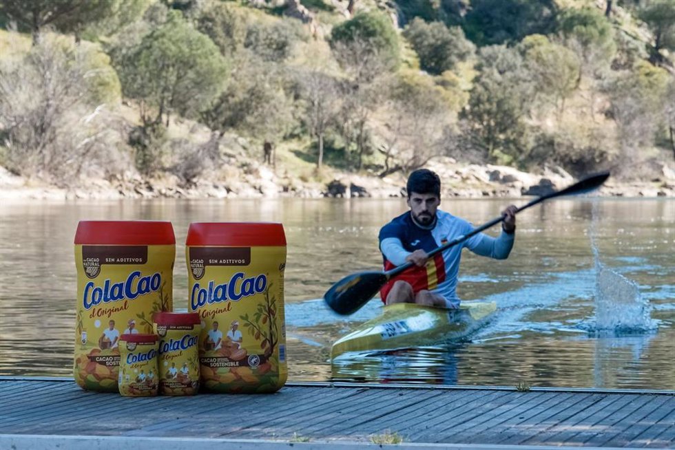 Paco Cubelos, durante un entrenamiento patrocinado por ColaCao.