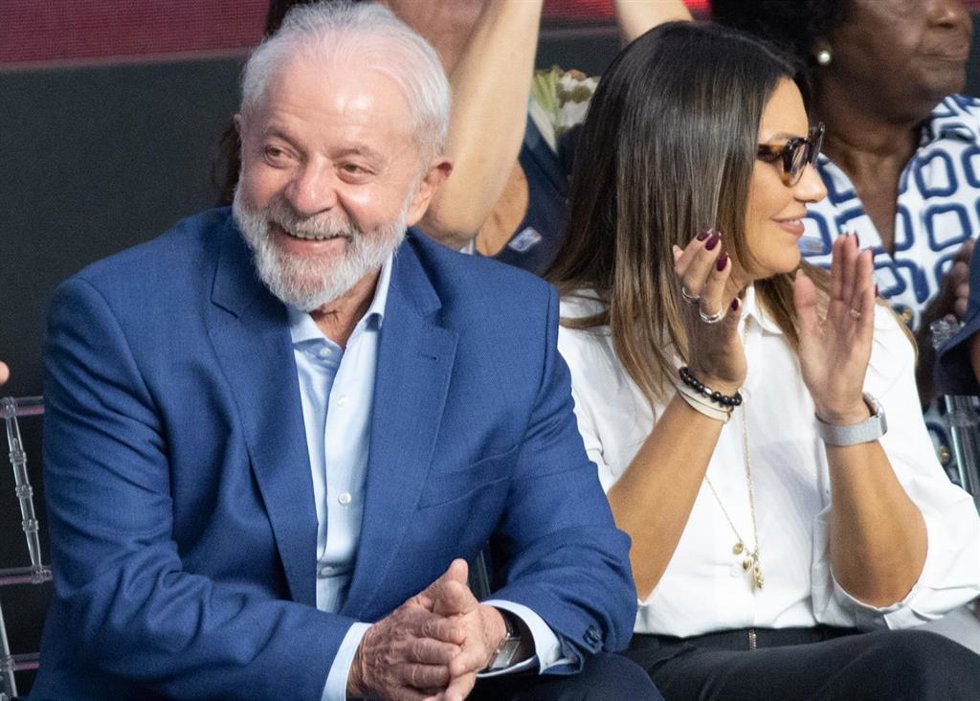El presidente de Brasi, Luiz Inácio Lula da Silva, y la primera dama, Janja da Silva.