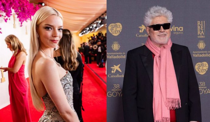 Anya Taylor-Joy y Pedro Almodóvar