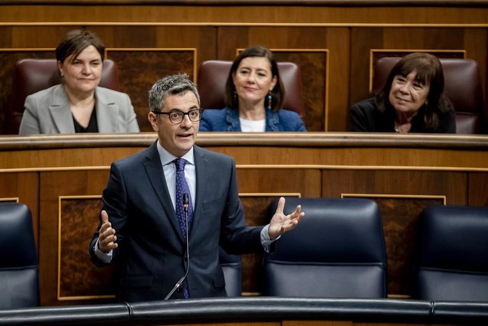 Archivo - El ministro de la Presidencia, Justicia y Relaciones con las Cortes, Félix Bolaños, en el Congreso de los Diputados, a 21 de febrero de 2024, en Madrid (España).