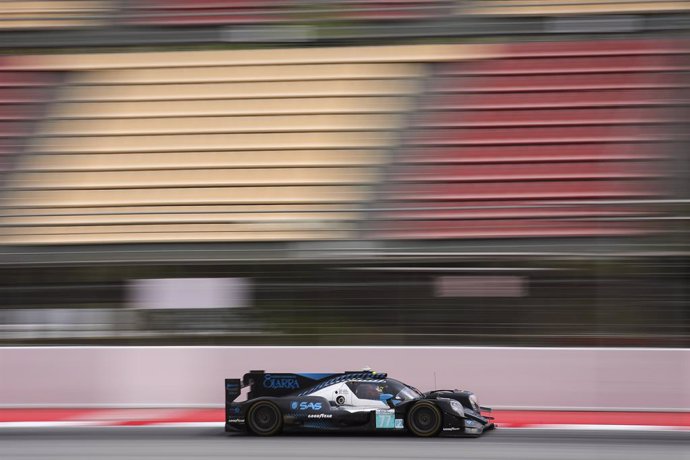 77 RODA Giorgio (ita), VISCAAL Bent (nld), BINDER René (aut), Proton Competition, Oreca 07 - Gibson, action during the Prologui of the 2024 European Li Mans Sèries on the Circuit de Barcelona-Catalunya from April 8 to 9, 2024 in Montmelo, Spain