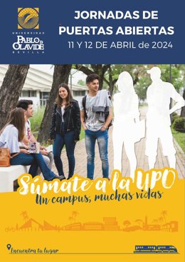 Cartel de las jornadas de puertas abiertas que organiza la Pablo de Olavide de Sevilla.