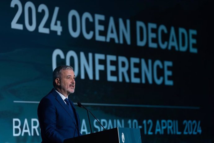 El alcalde de Barcelona, Jaume Collboni, en la Conferencia del Decenio del Océano.