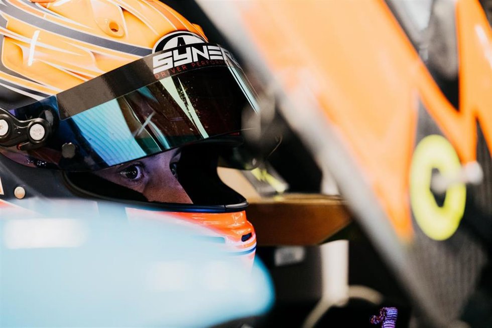 La piloto del Duqueine M30-D08 de DKR Engineering, Belén García.
