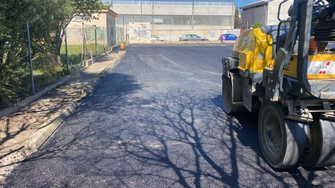 Obras en el aparcamiento del centro de salud Muntanya de Marratxí