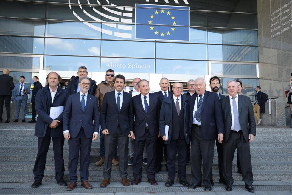 Mazón en su visita institucional a Bruselas donde ha participado en el evento 'Cultivating the future: Challenges and Solutions for European Regional Agriculture'.