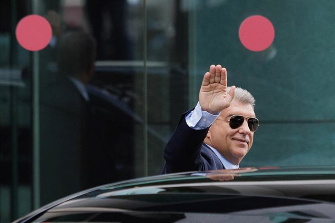 Archivo - El presidente del FC Barcelona, Joan Laporta