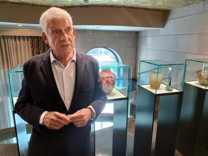 El coleccionista de arte y presidente de Derby Hotels Collection, Jordi Clos, en su hotel Bagués en La Rambla de Barcelona (Catalunya, España) el 10 de abril de 2024