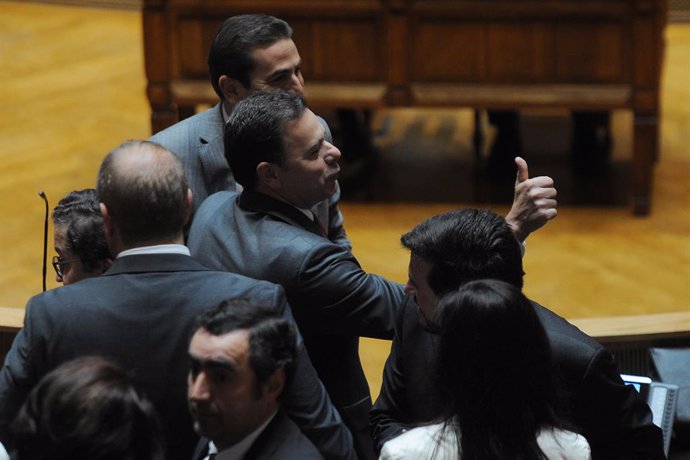 March 26, 2024, Lisboa, Portugal: Lisboa, 26/03/2024 - Acolhimento aos Deputados na XVI Legislatura, na Assembleia da Republica em Lisboa..Luis Montenegro.