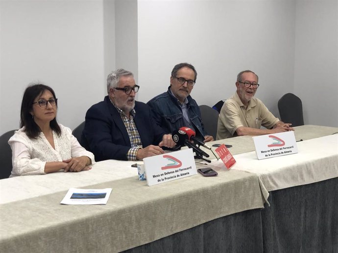 José Carlos Tejada, en la rueda de prensa de la Mesa del Tren