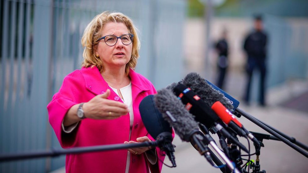 La ministra de Desarrollo de Alemania, Svenja Schulze