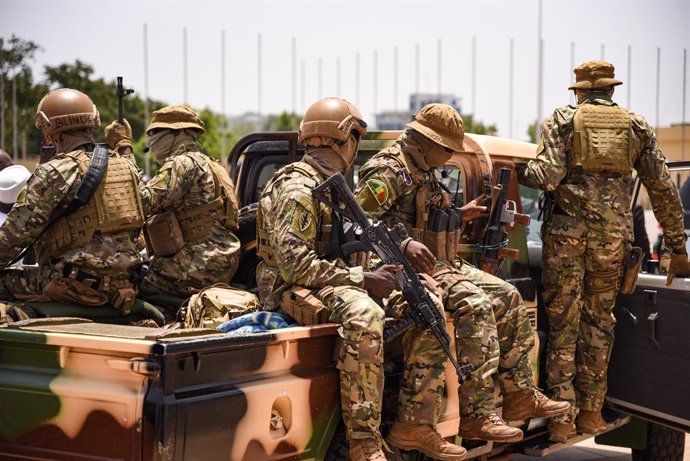 Archivo - June 7, 2021, Bamako, Bamako District, Mali: Commandos from the Bataillon Autonome des Forces Speciales (BAFS) of the Malian Army during the inauguration ceremony of the President of the Transition, Colonel Assimi Goita, which took place this Mo