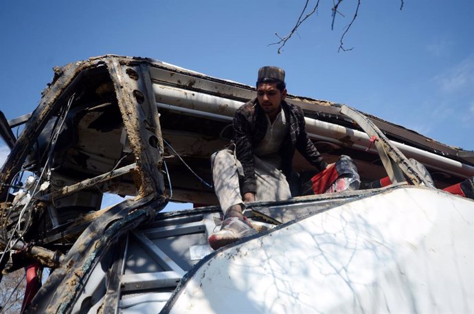 Archivo - Imagen de archivo de un accidente de tráfico en Pakistán