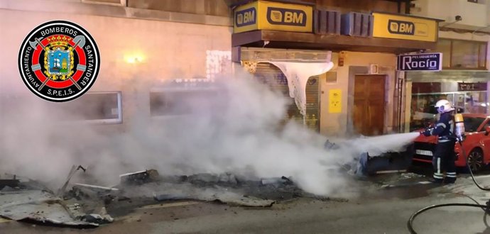 Incendio de uno de los contenedores