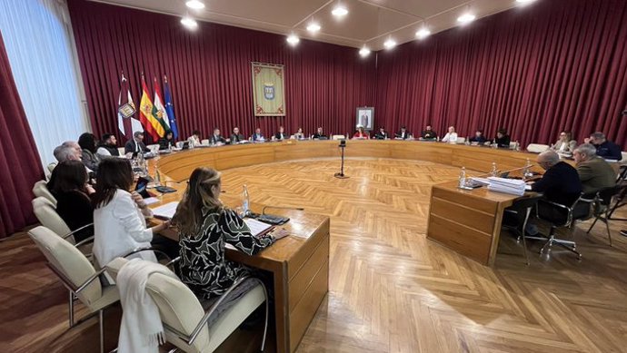 Imagen de la sesión plenaria del mes de abril del Ayuntamiento de Logroño