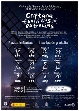 Cartel de 'Criptana bajo las estrellas'.