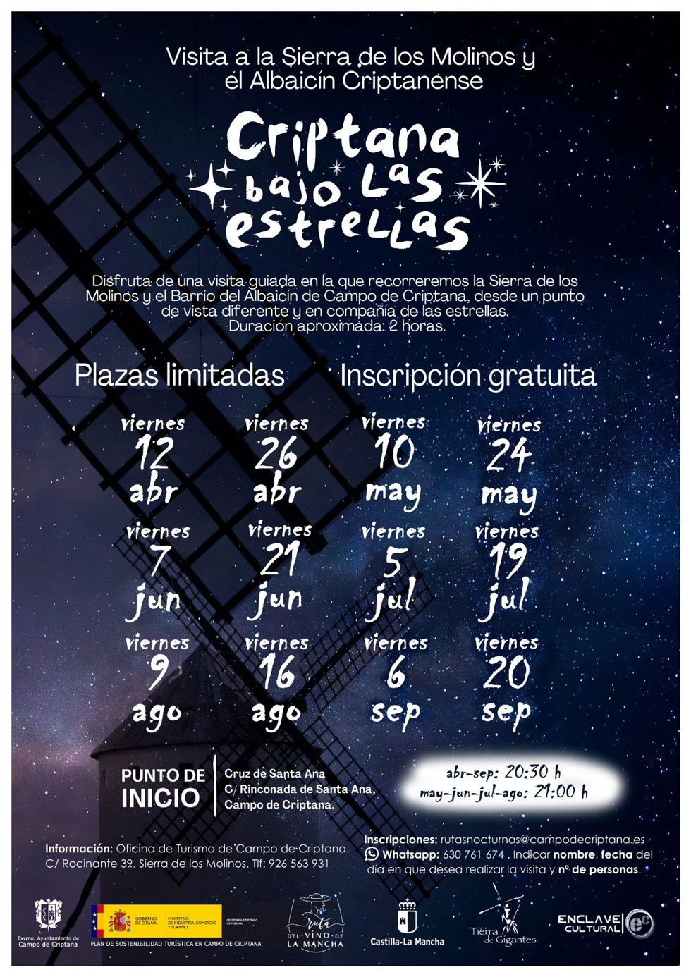 Cartel de 'Criptana bajo las estrellas'.