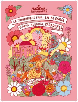 Imagen de la campaña de primavera de Paradores diseñada por Ricardo Cavolo.