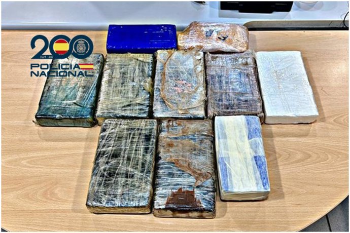 Cocaína incautada por Policía Nacional en el Cruce de Arinaga (Gran Canaria)