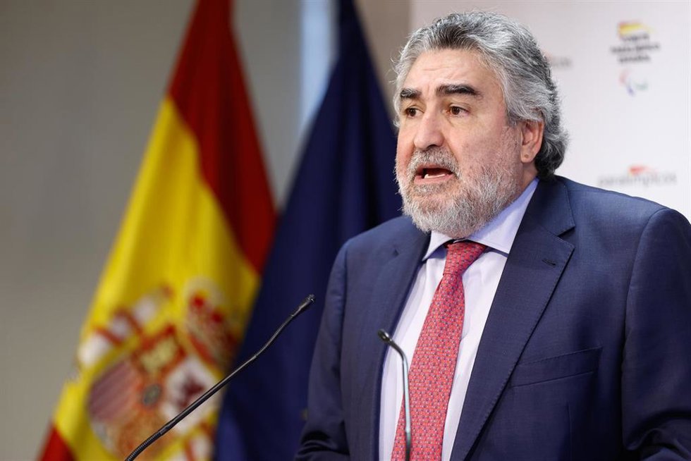 Archivo - José Manuel Rodríguez Uribes, presidente del CSD, durante un acto